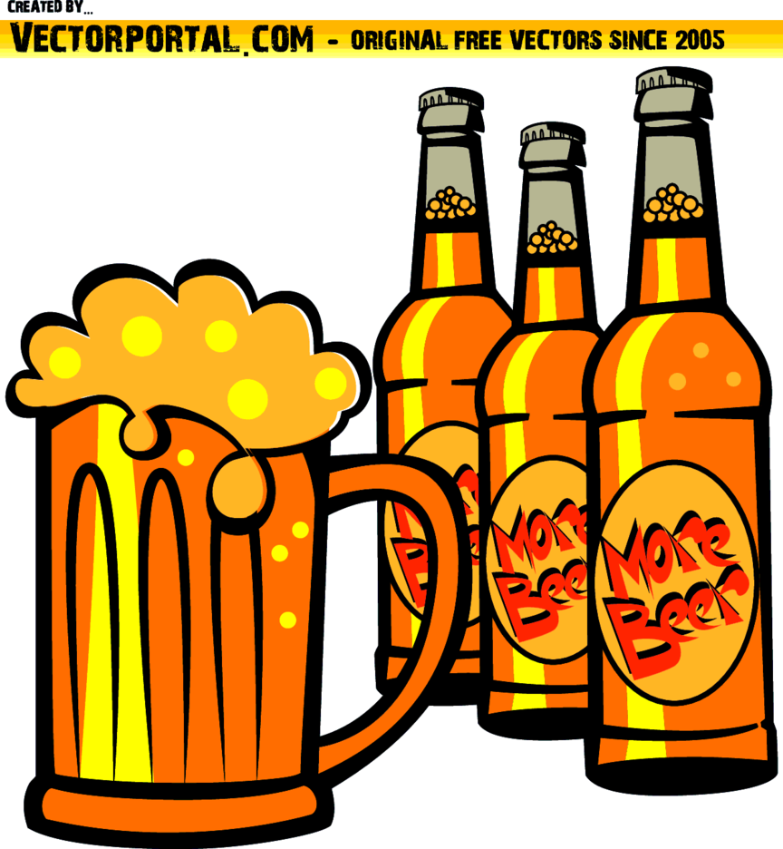 Cold Beer Bottles Vector