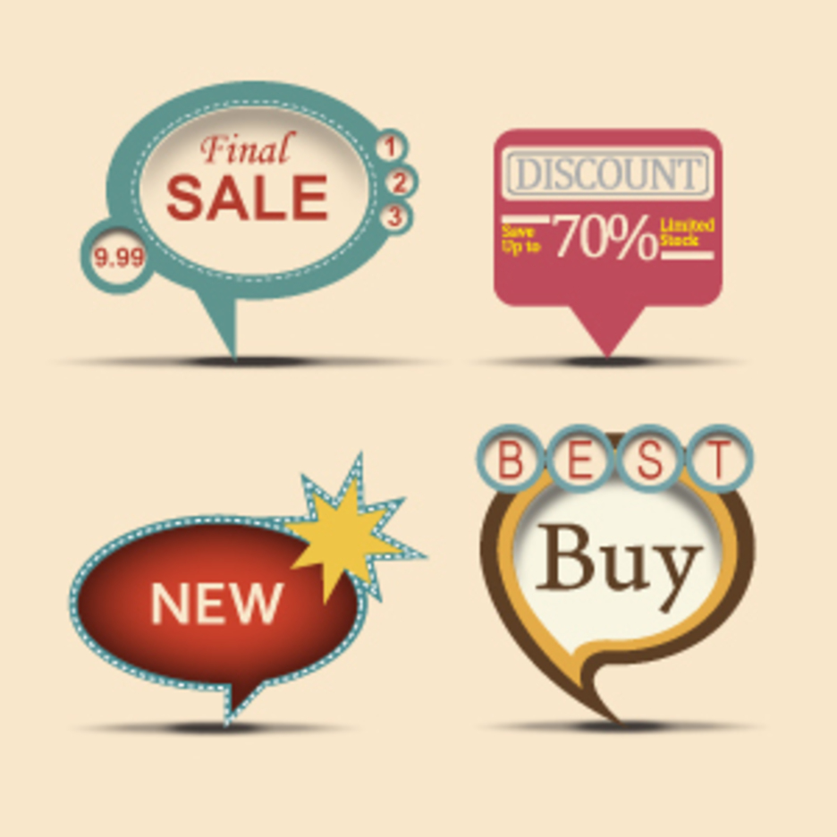 Download Vintage Sale Labels Set | FreeVectors