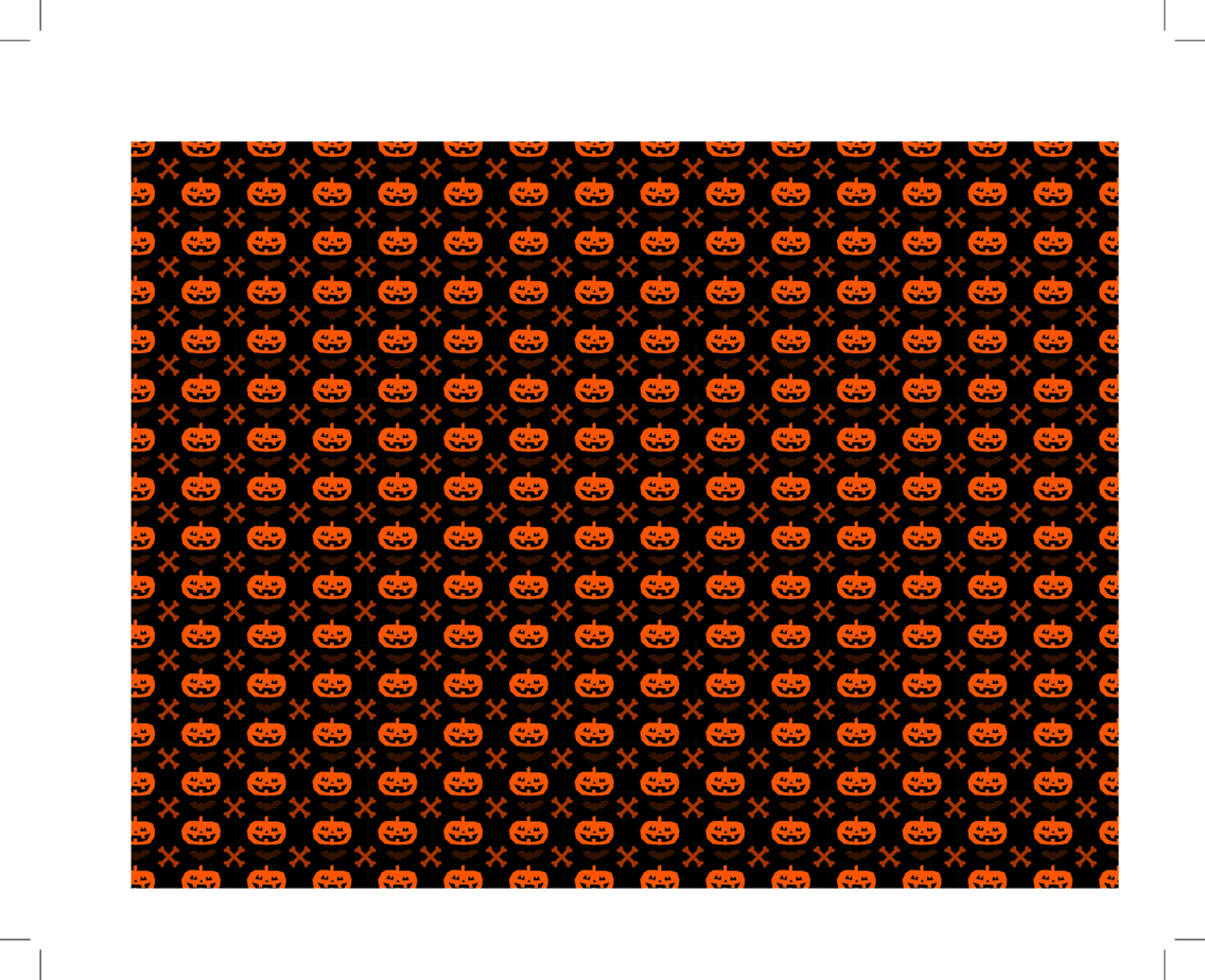 Halloween Pumpkin And Cross Bone Seamless Pattern