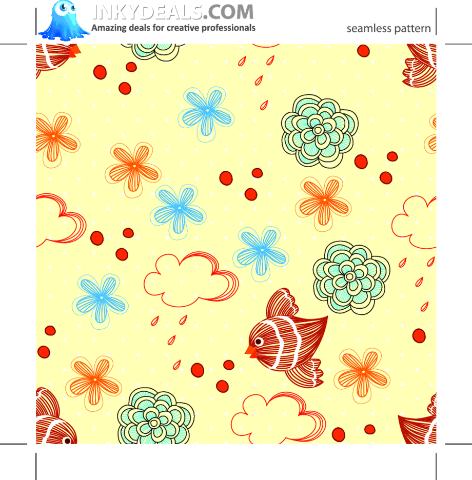 Free Vector Seamless Floral Pattern