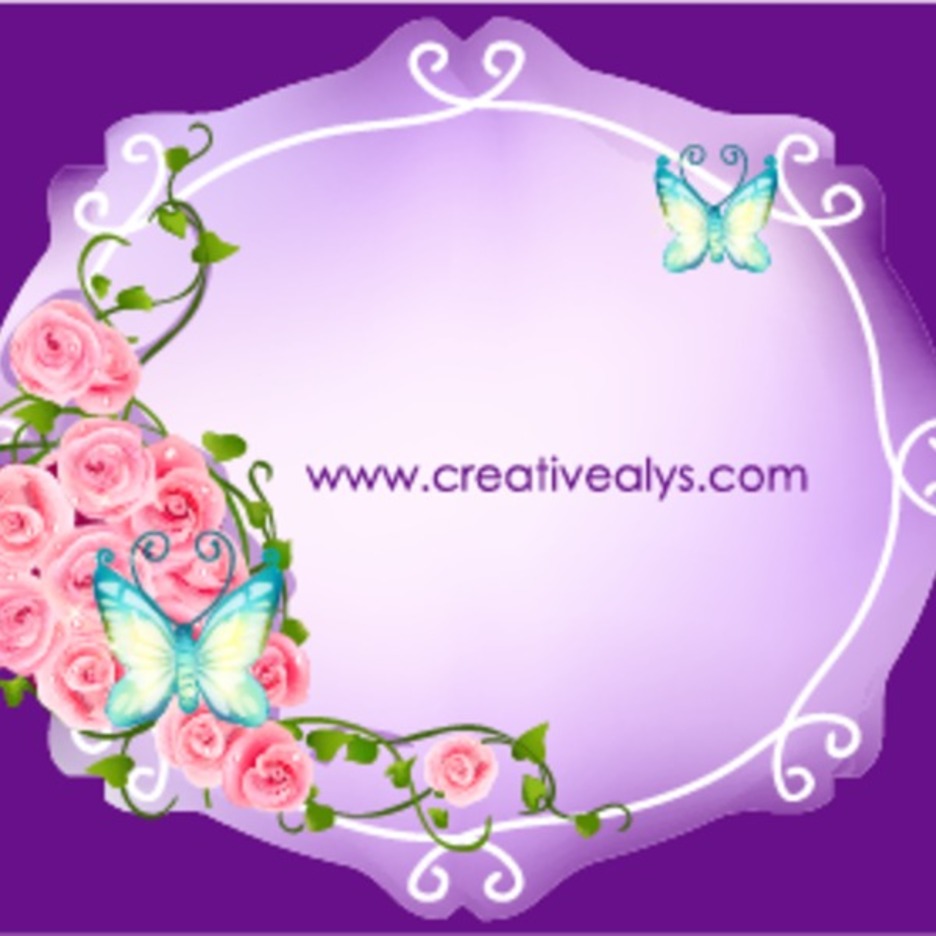 Beautiful Flower Frame Vector