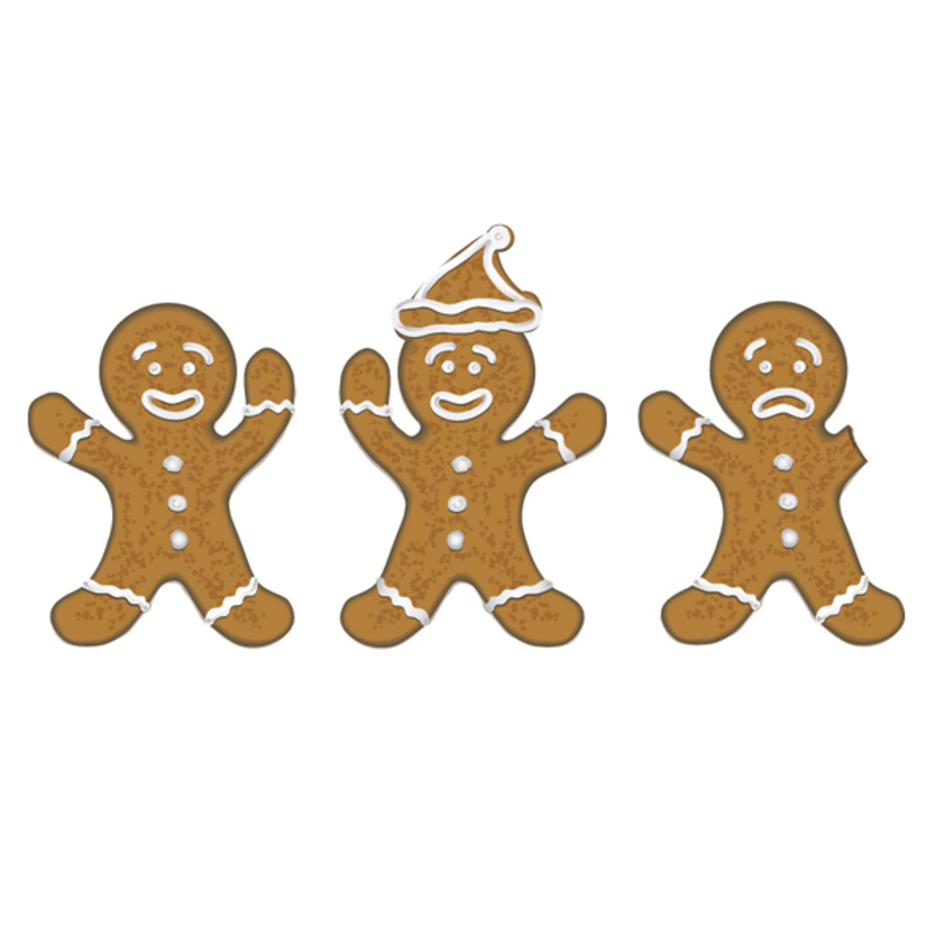 Free Vector Christmas Gingerbread Men