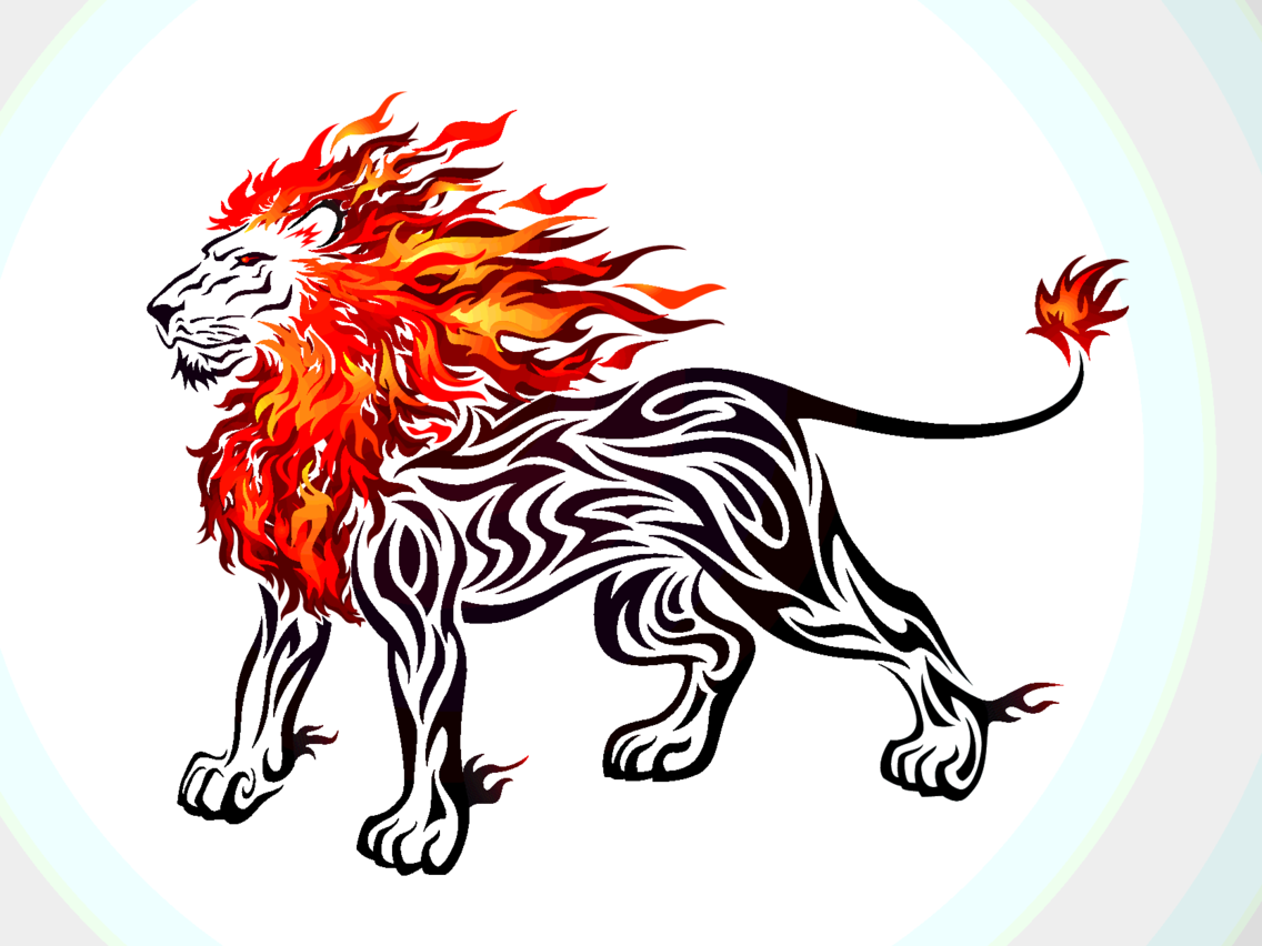 Free Lion Vector On Fire Freevectors