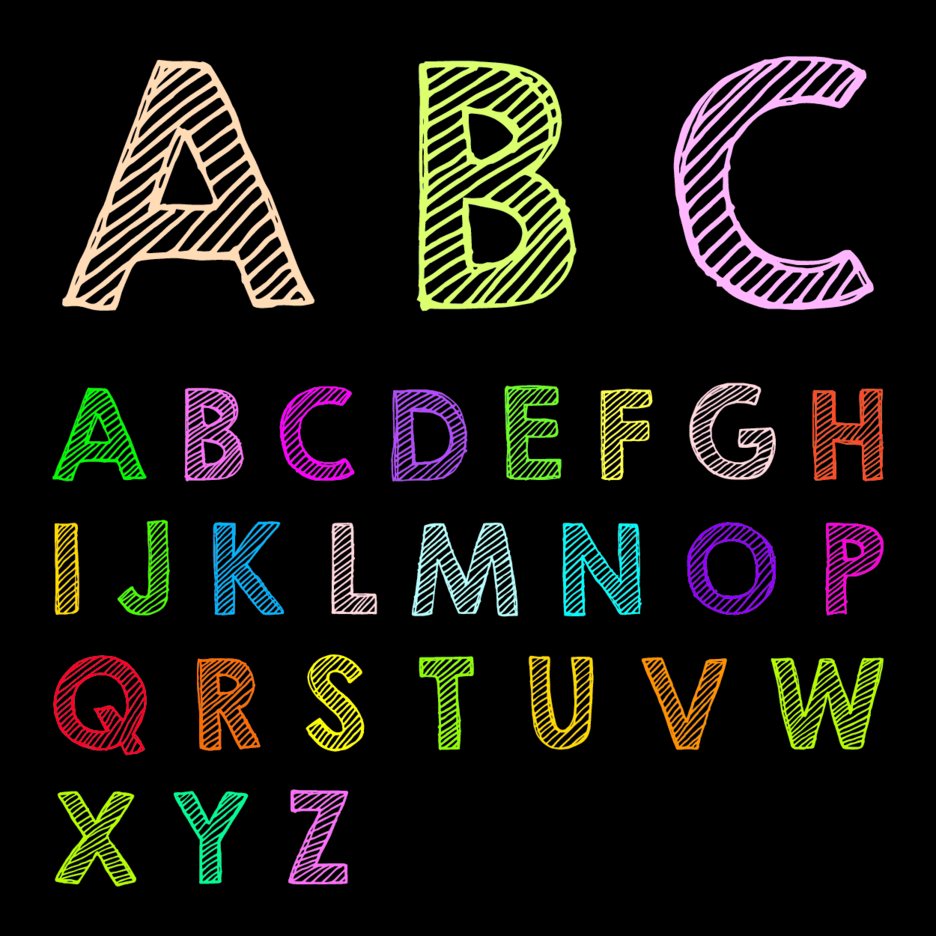 Free Chalk Drawn ABC Vector