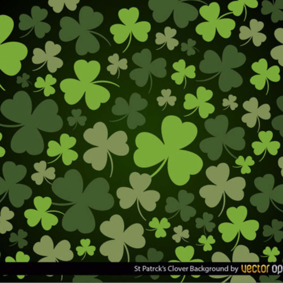 St Patrick's Clover Vector Background