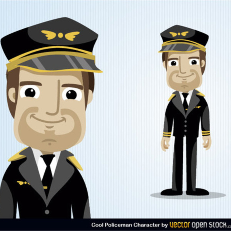 Free Vector Pilot Cartoon Character