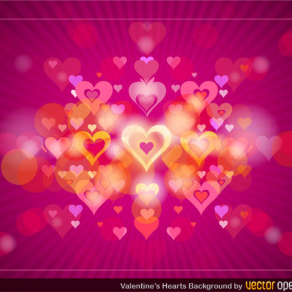 Free Vector Valentine's Heart Background