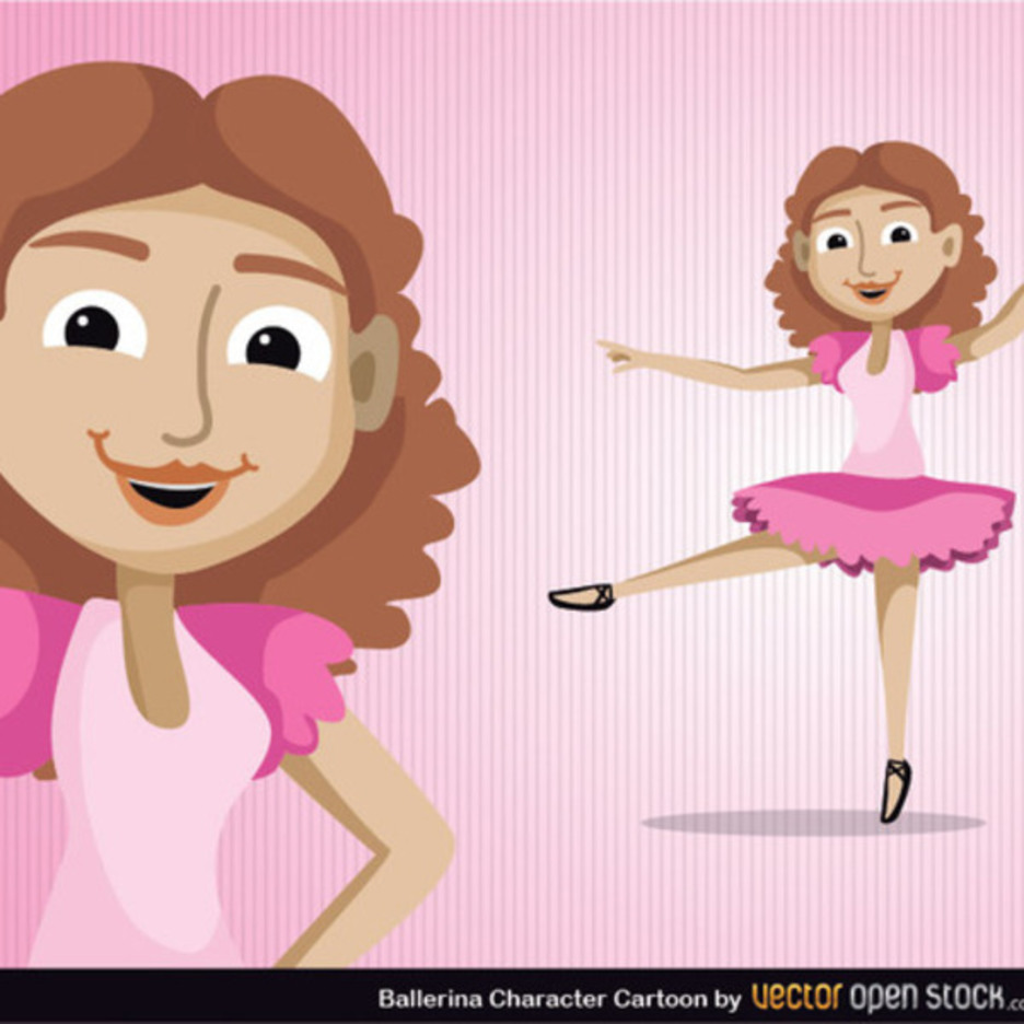 Free Vector Ballerina Cartoon