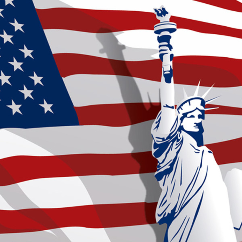 Free Vector Independence Day with Liberty Statue 