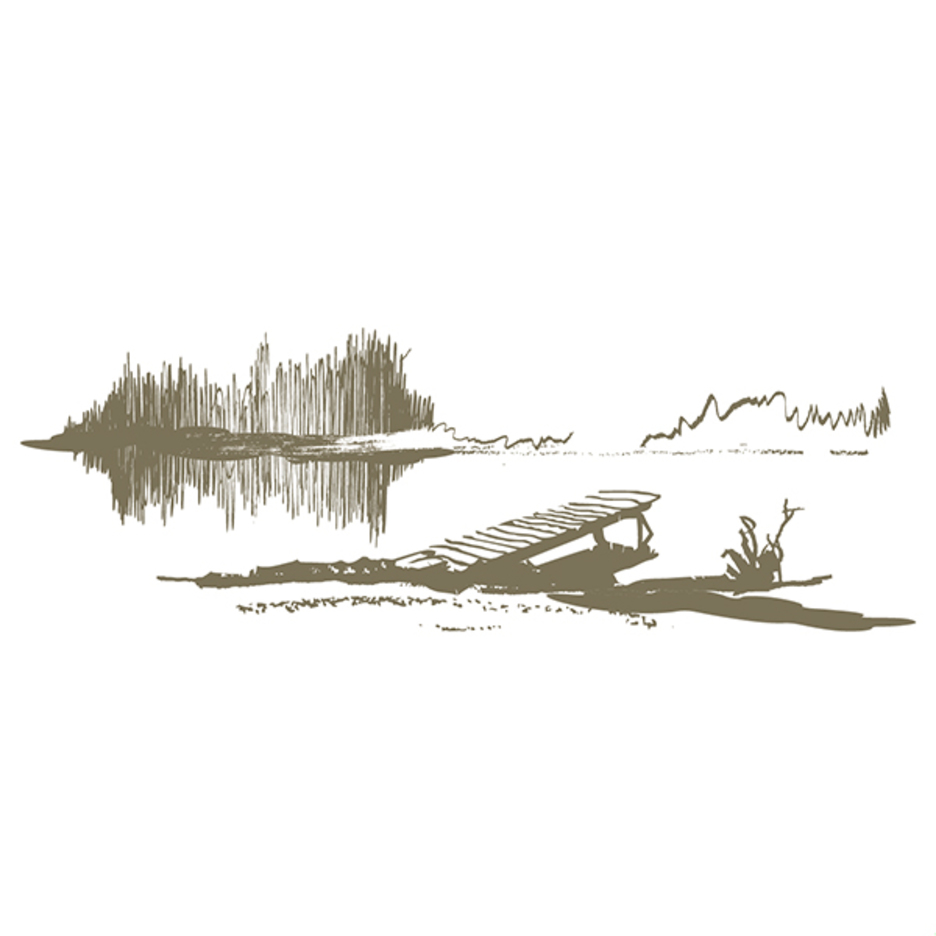 Hand Drawn Serene Lakeside Dock Vectors