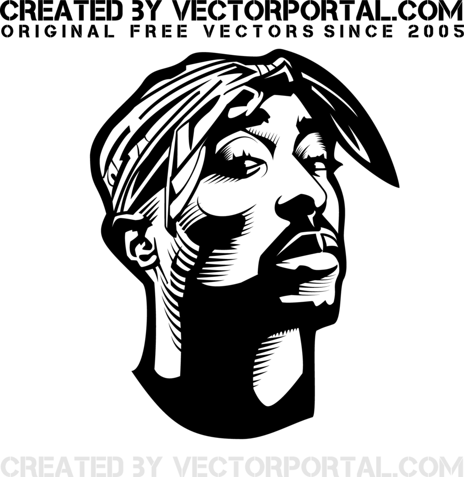 2Pac Shakur Vector Portrait