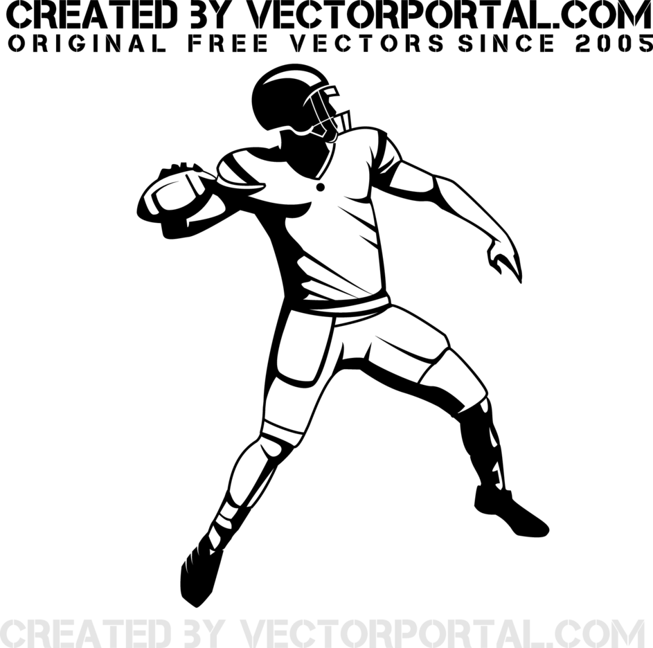 Free Vector American Football Player | FreeVectors