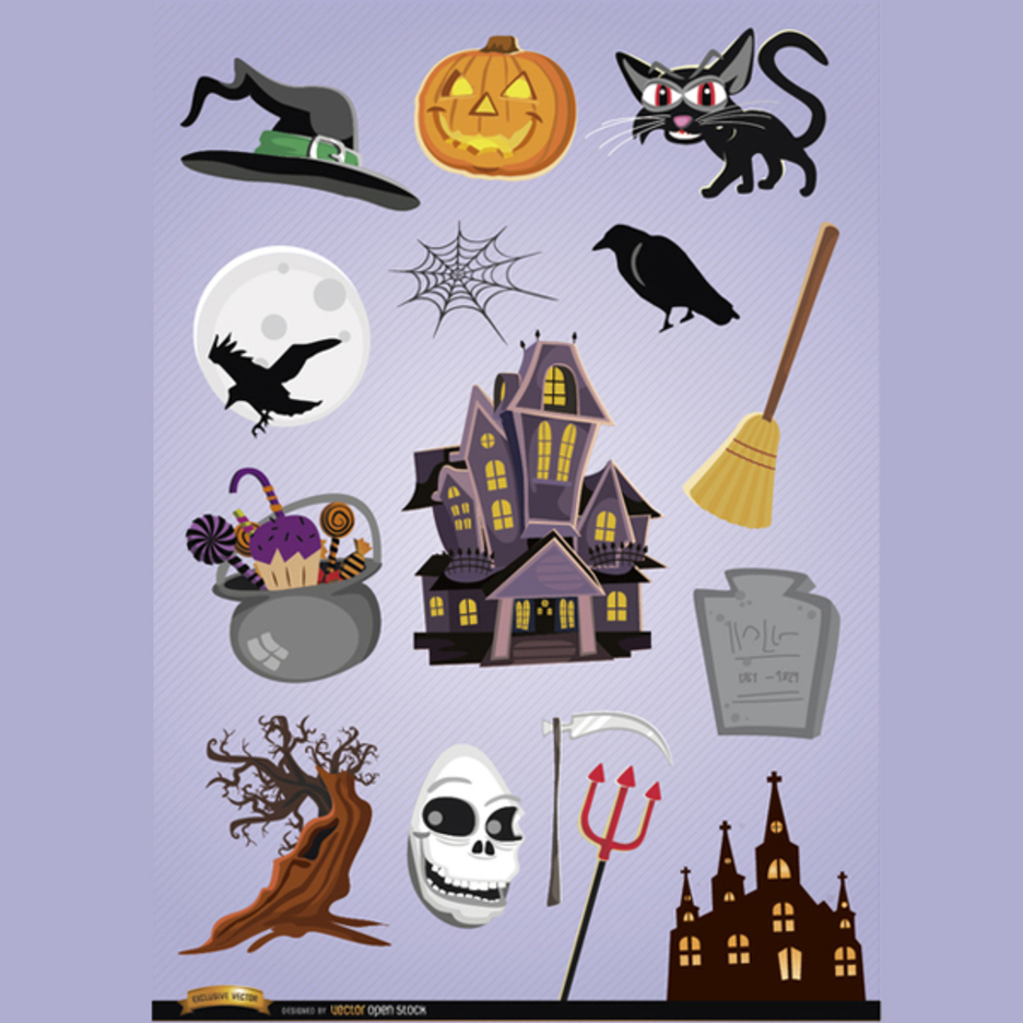 15 Horror Halloween Vector Cartoons 