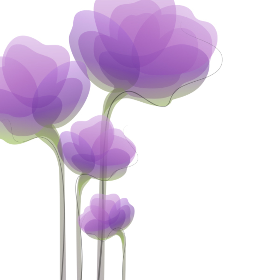 Abstract Purple Flowers