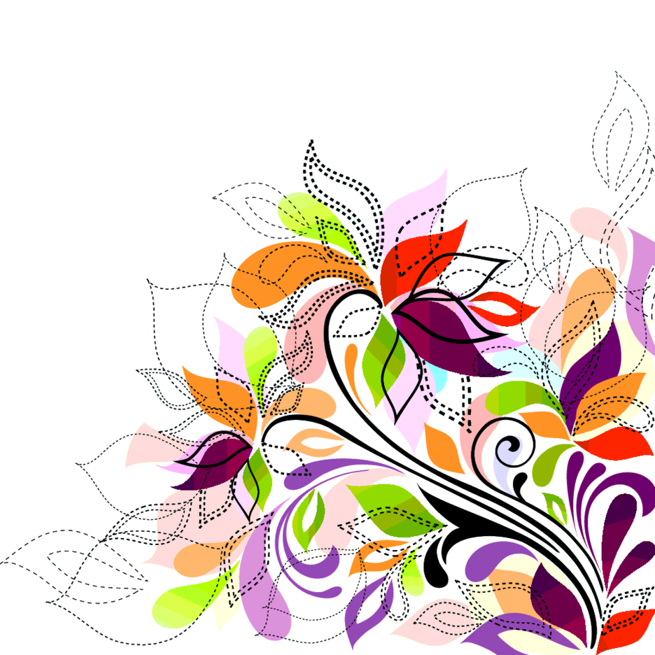 Colorful Vibrant Ditsy Floral  Free Vector Arts & Images - WowPatterns