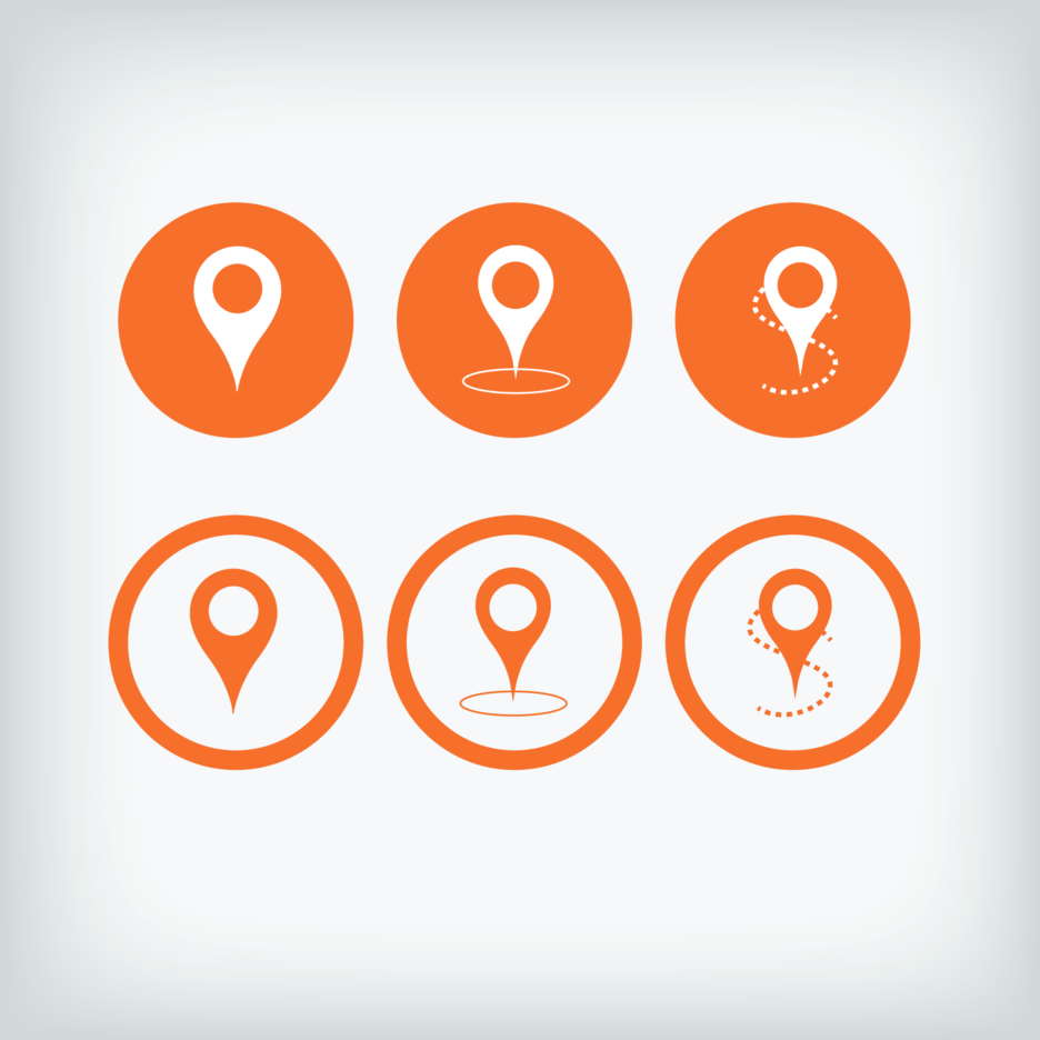 Free Orange Pointer Vector Icons