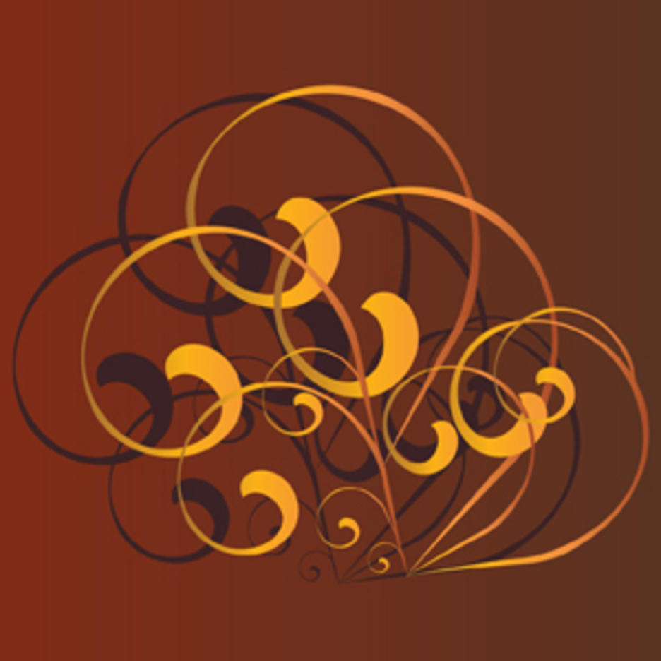 Free Brown Swirl Vector Ornament