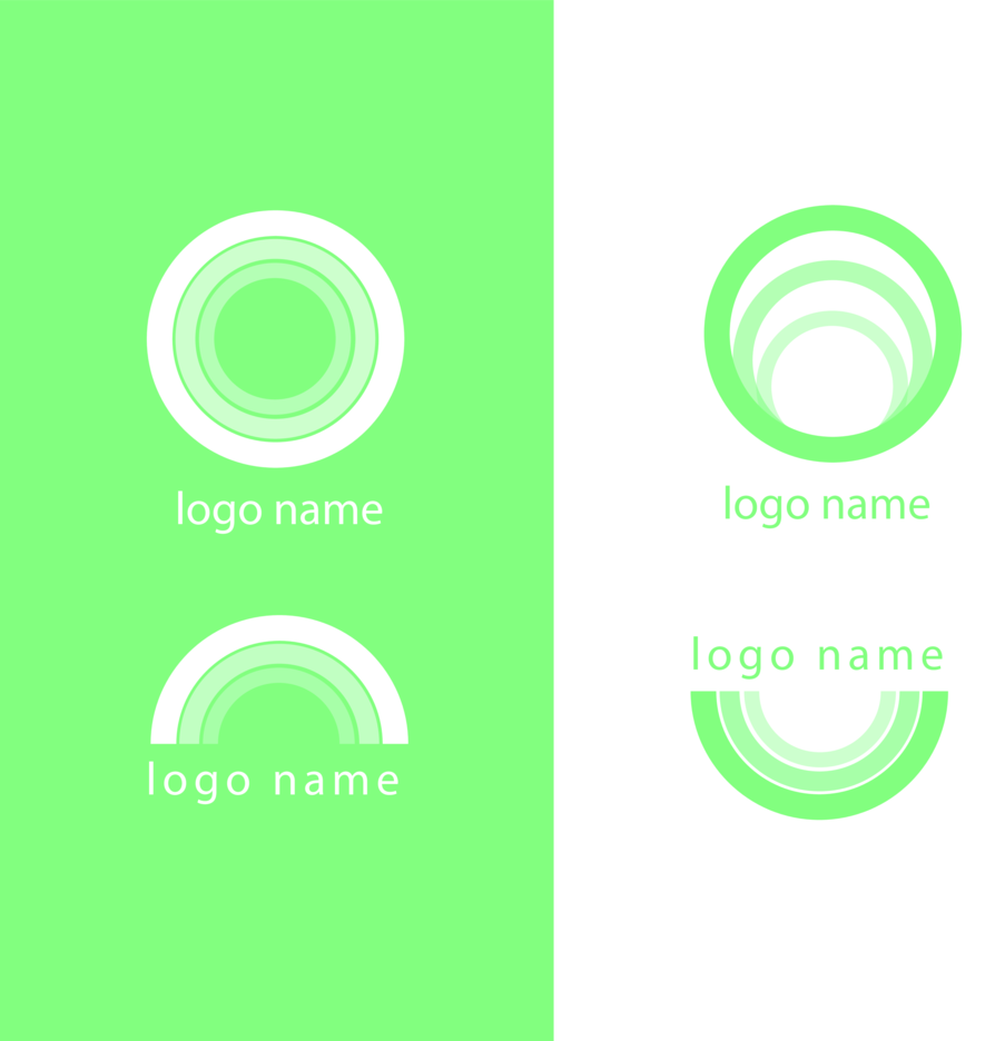 Free Modern Green Circle Logo Vectors