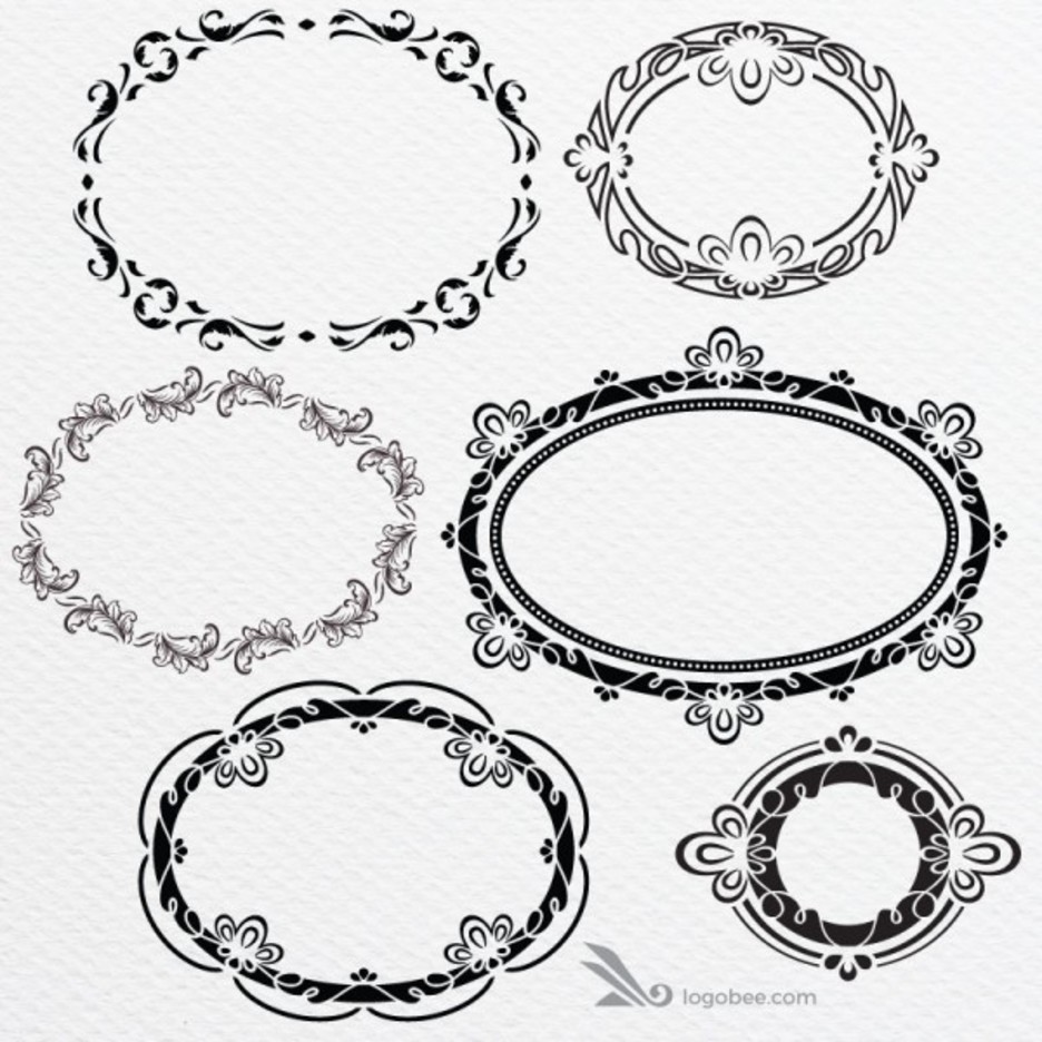 oval frames vector