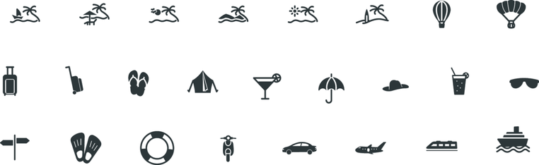 Travel and Holiday Icons