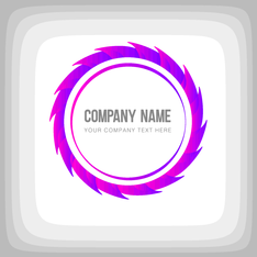 Round Corporate Purple Logo