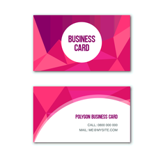 Red Polygon Business Card
