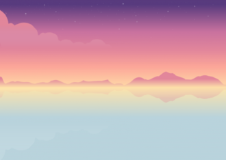 Free illustration of sunset seascape