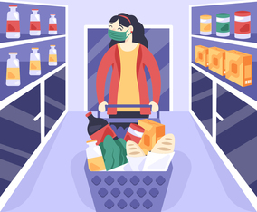 Shopping at the Supermarket in Pandemic