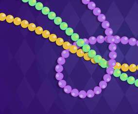 Mardi Gras Beads Background