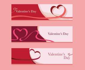 Love Ribbon Valentine Events Banner