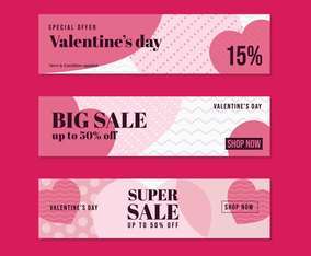 Valentines Super Sale Banner Marketing for Marketplace