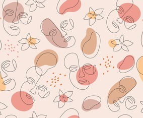 One Line Art Pattern