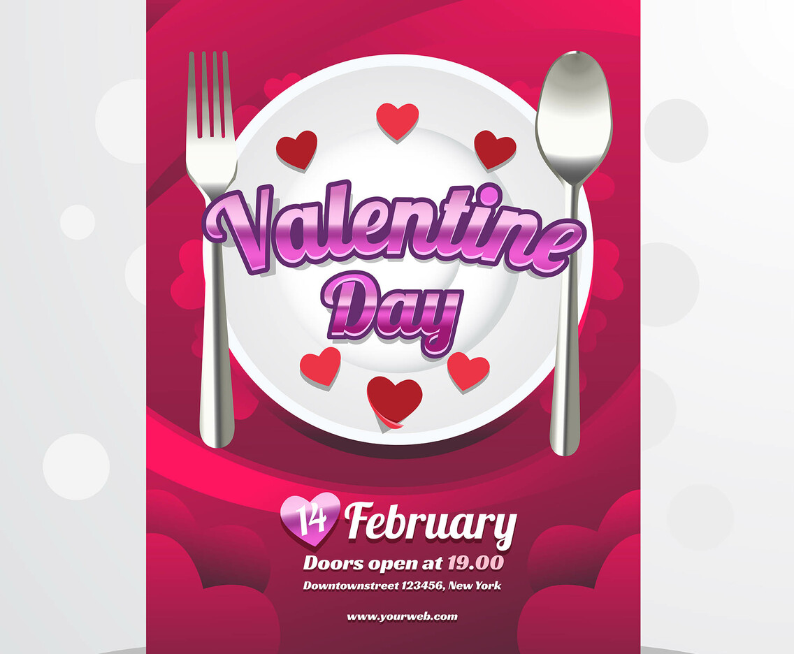 Lovely Red Valentine Day Dinner