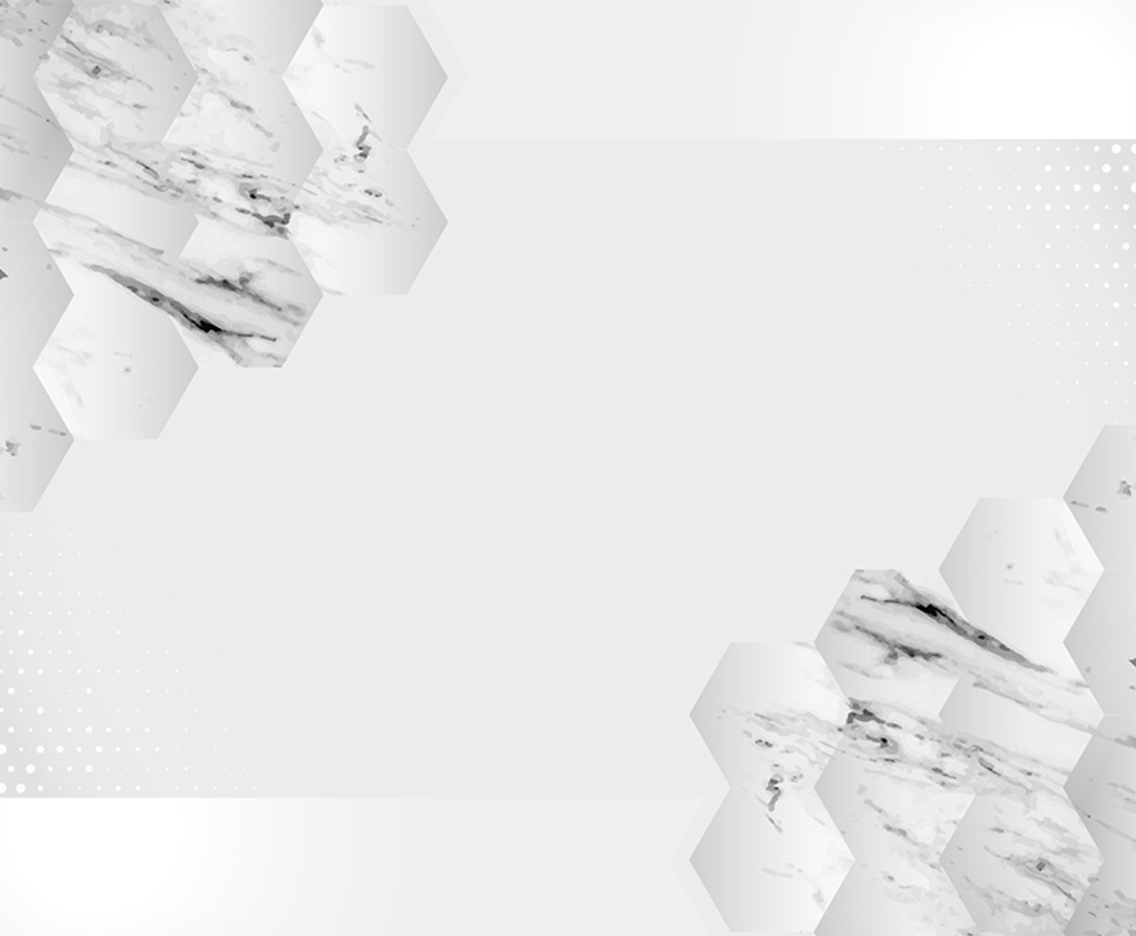 White Hexagons Marble Background