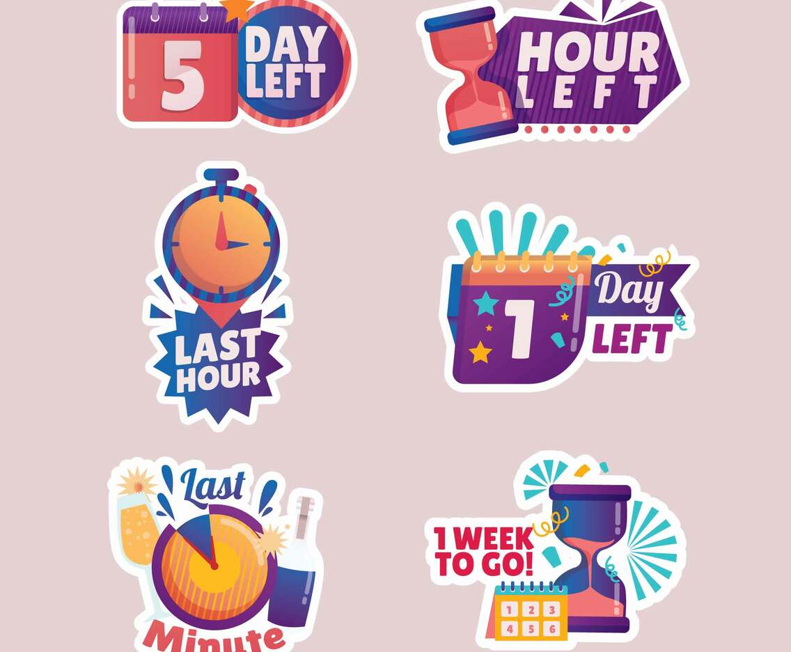 Unique Countdown New Year Sticker