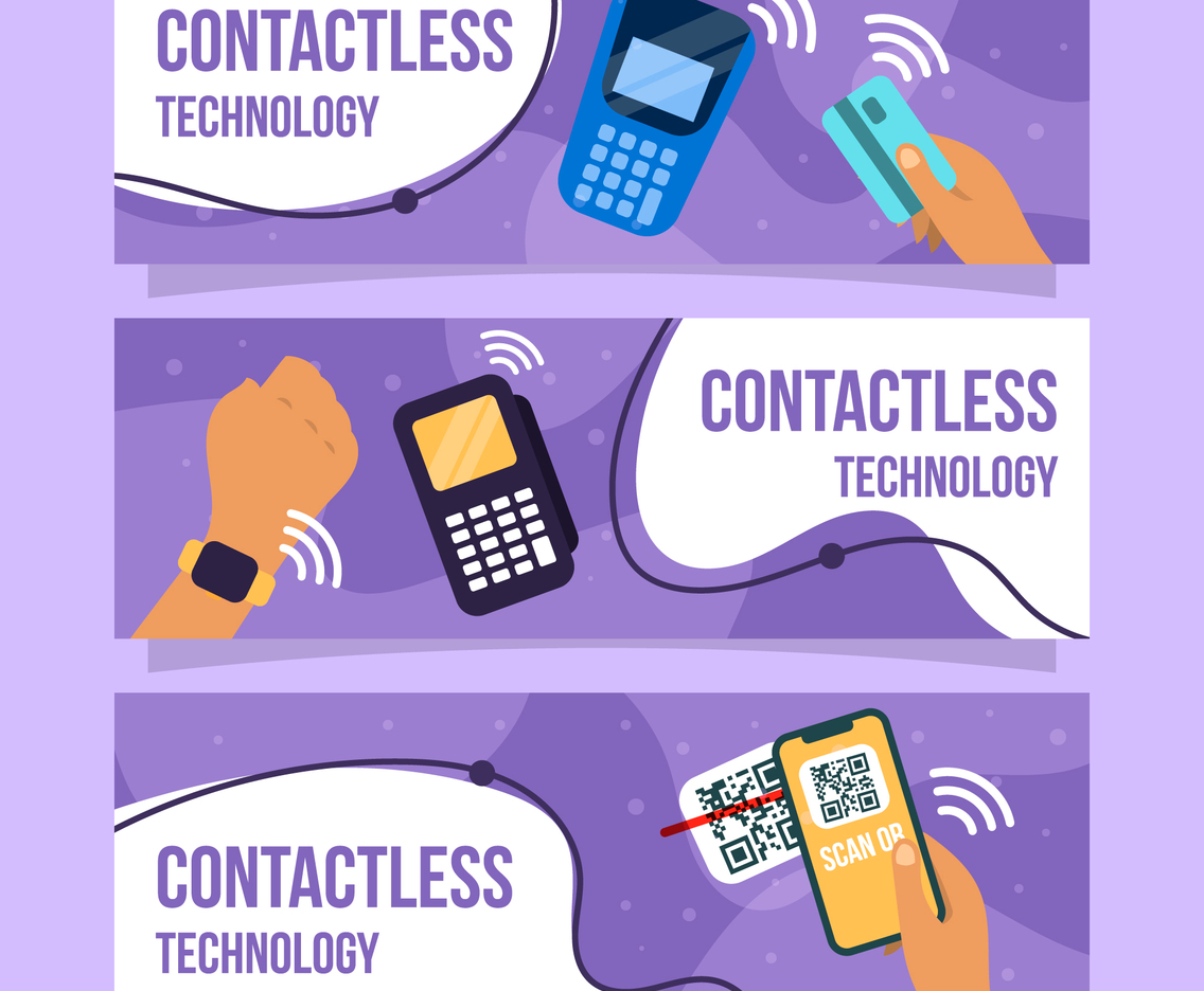 Covid-19 Contactless Technology Banner Collection