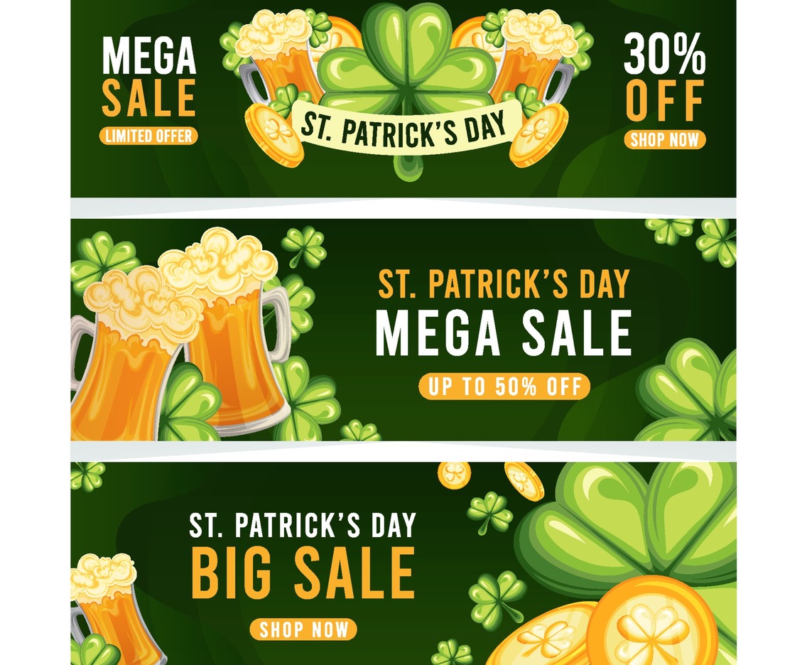 St. Patrick's Day Promotion Banner Collection