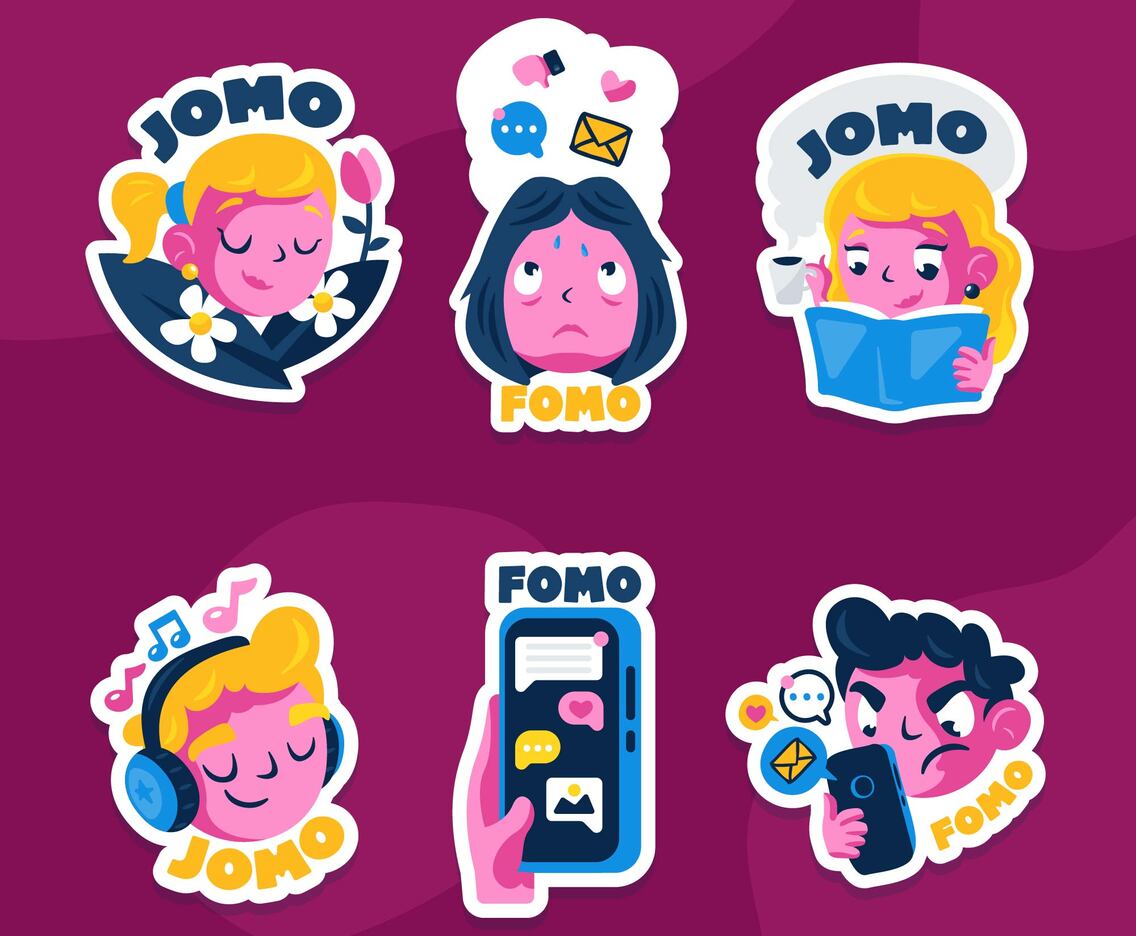 Fomo vs Jomo Stickers Set