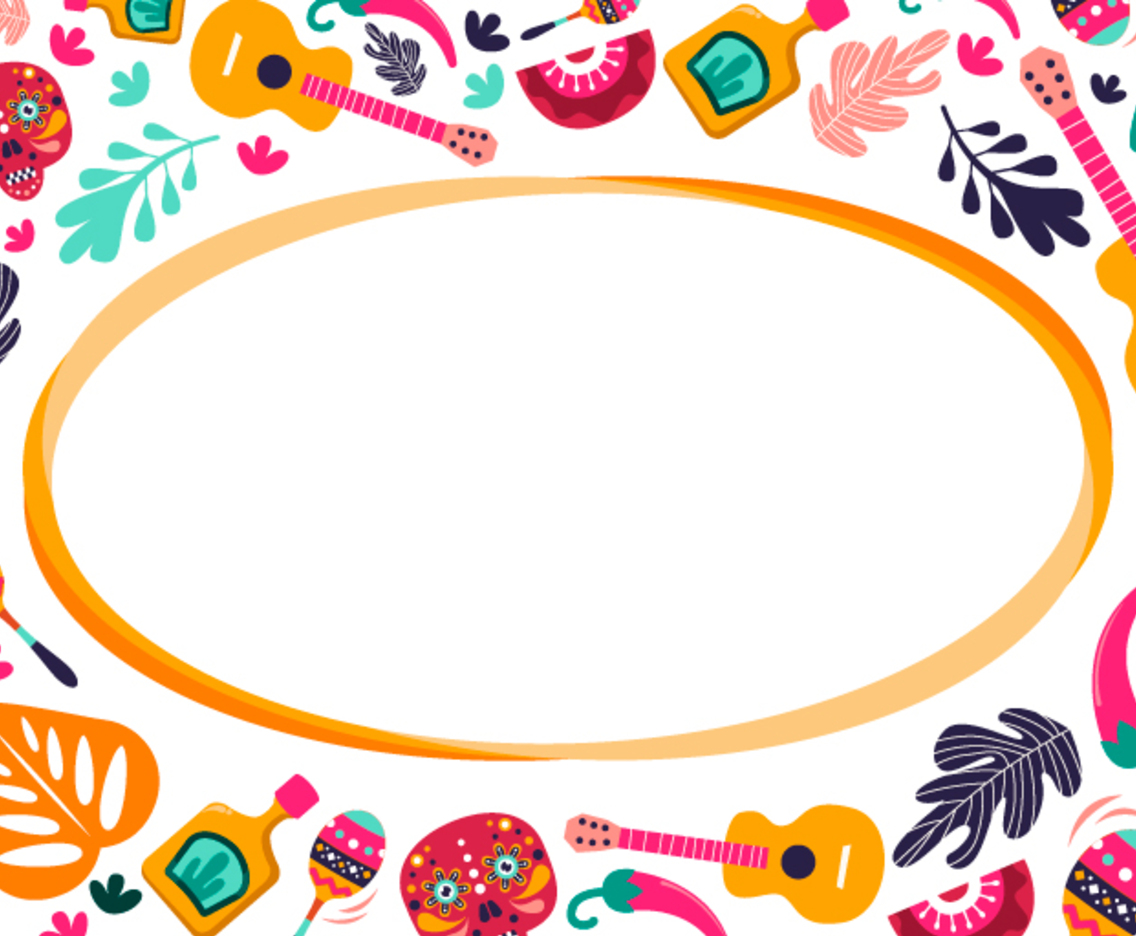 Cinco De Mayo with Colorful Ornaments