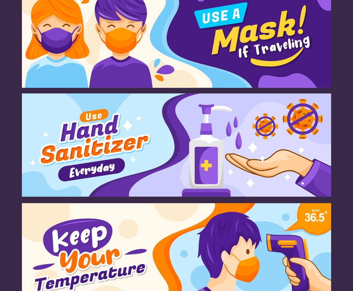 Health Protocol Banner Collection