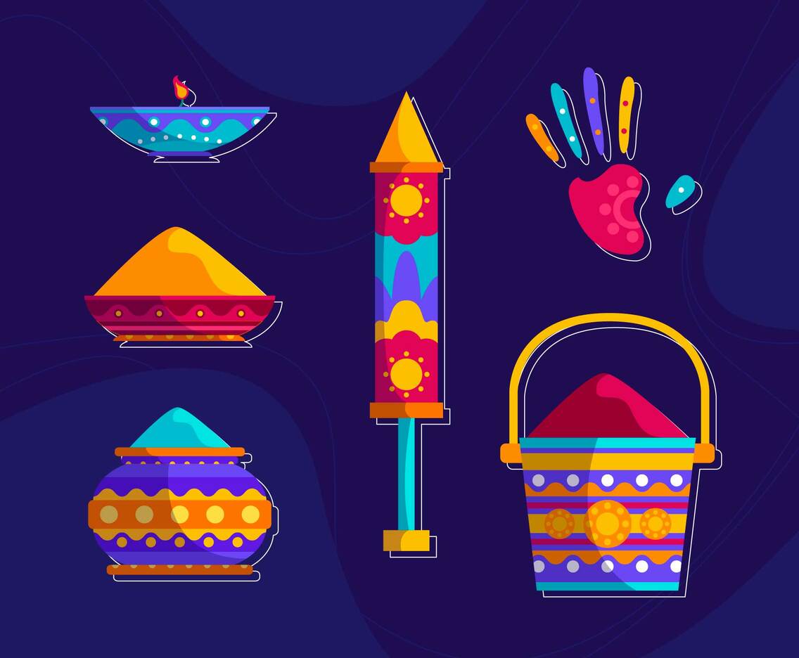 Colorful Holi Festival Icon