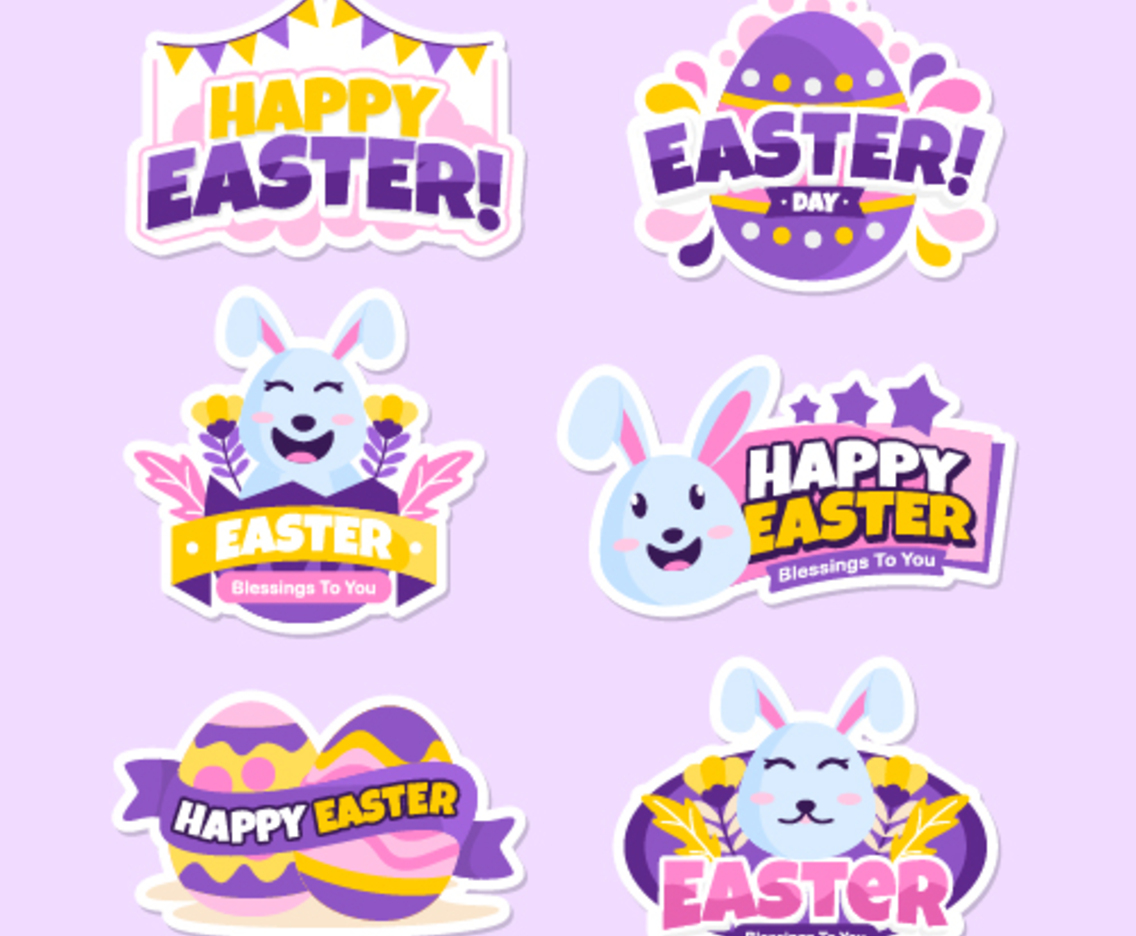 Happy Easter Sticker Collection