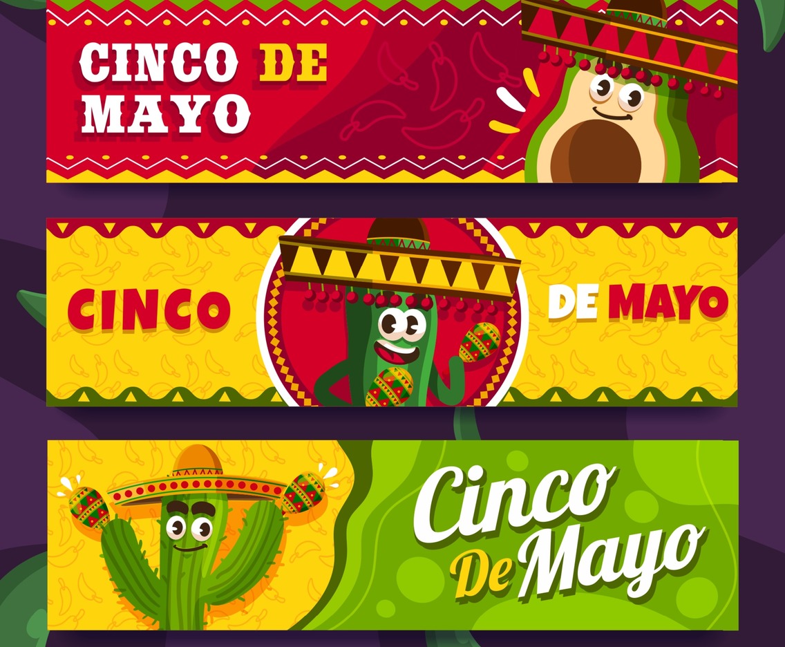 Funny Cactus for Cinco de Mayo Banner