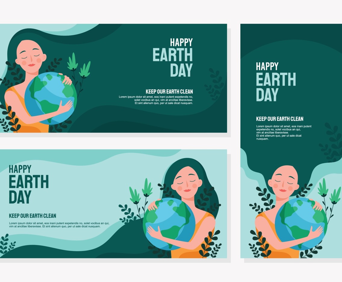 Happy Mother Earth Day Banner Template