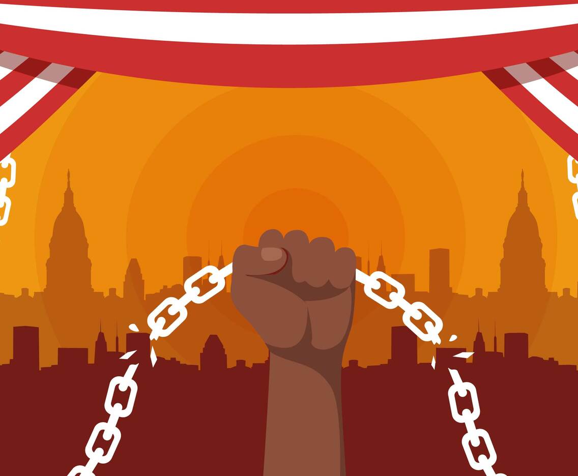 Hands and Chains in Activism Commemoration Juneteenth