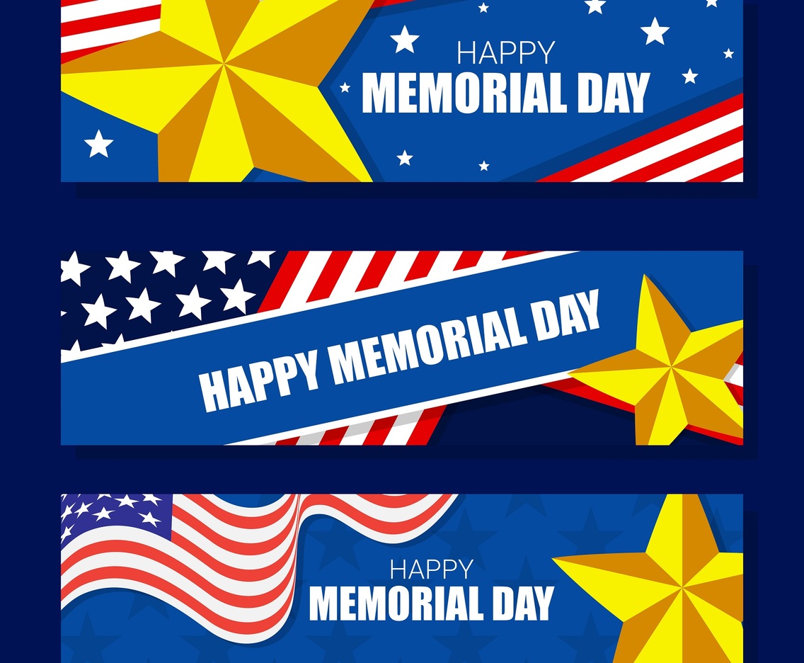 Happy Memorial Day Banner Template