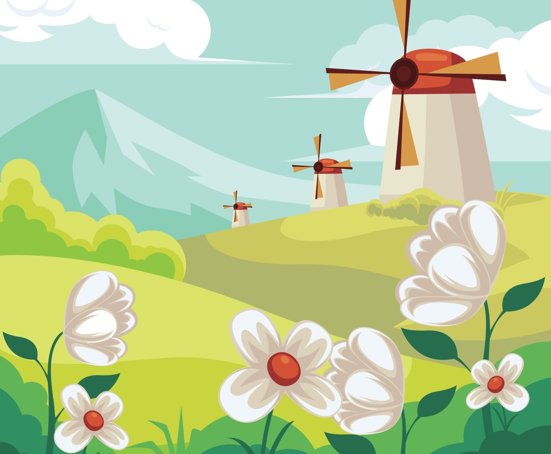 Beautiful Spring Landscape Background