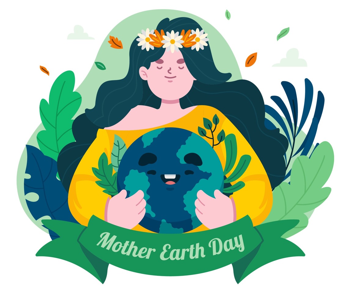 Cute Mother Earth Day Concept