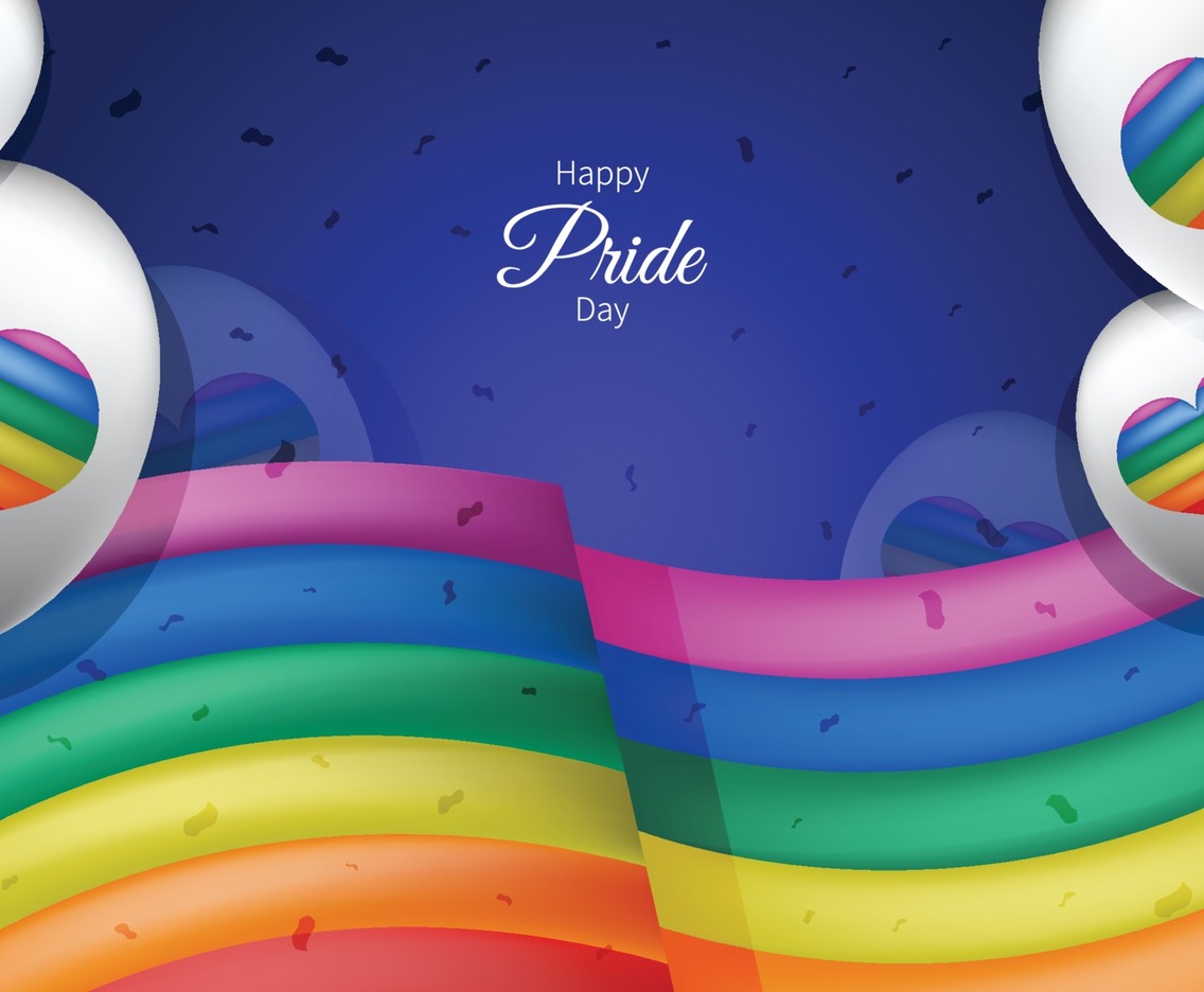 Colorful Happy Pride Day Background Template