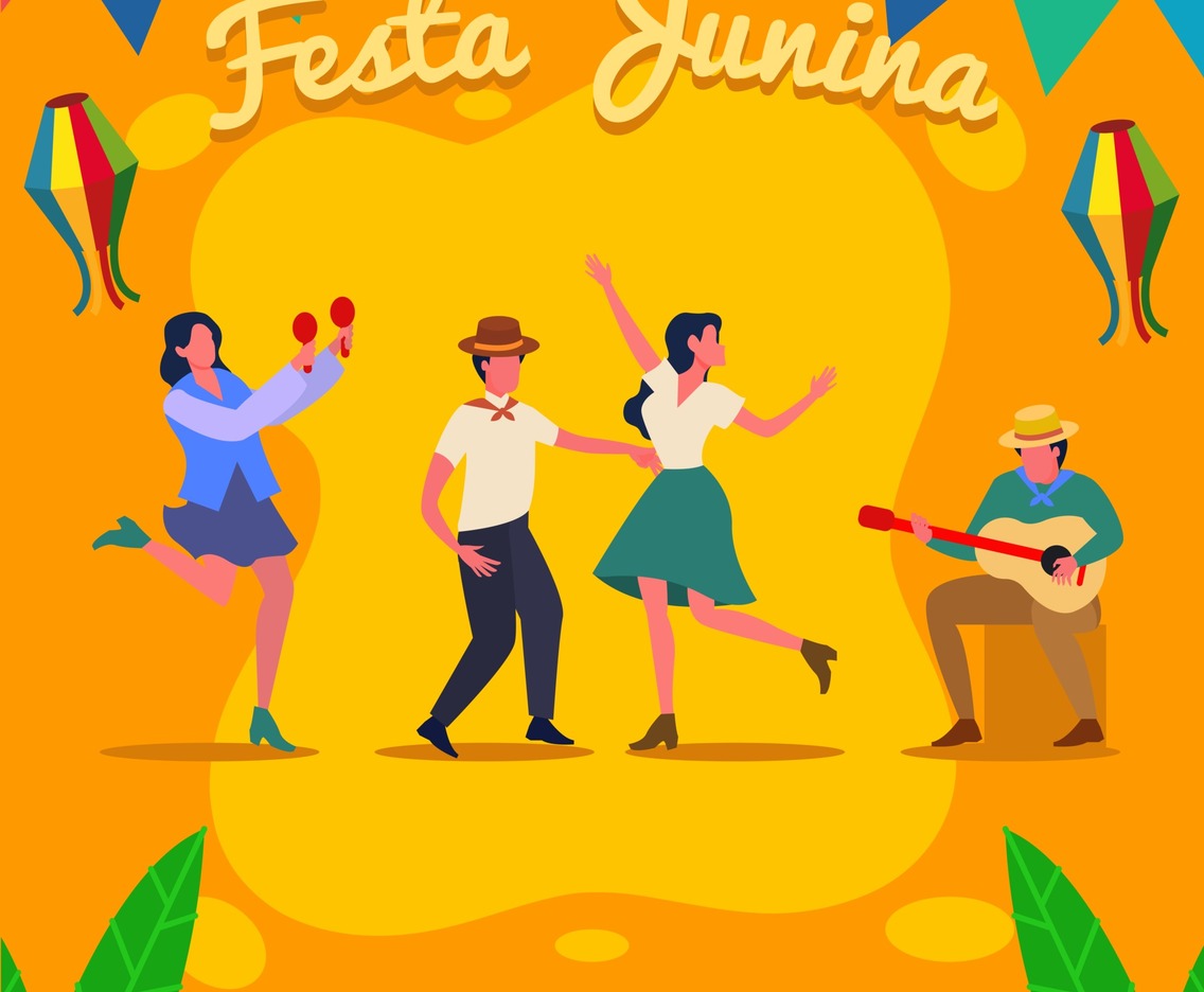 Characters of people celebrate Festa Junina